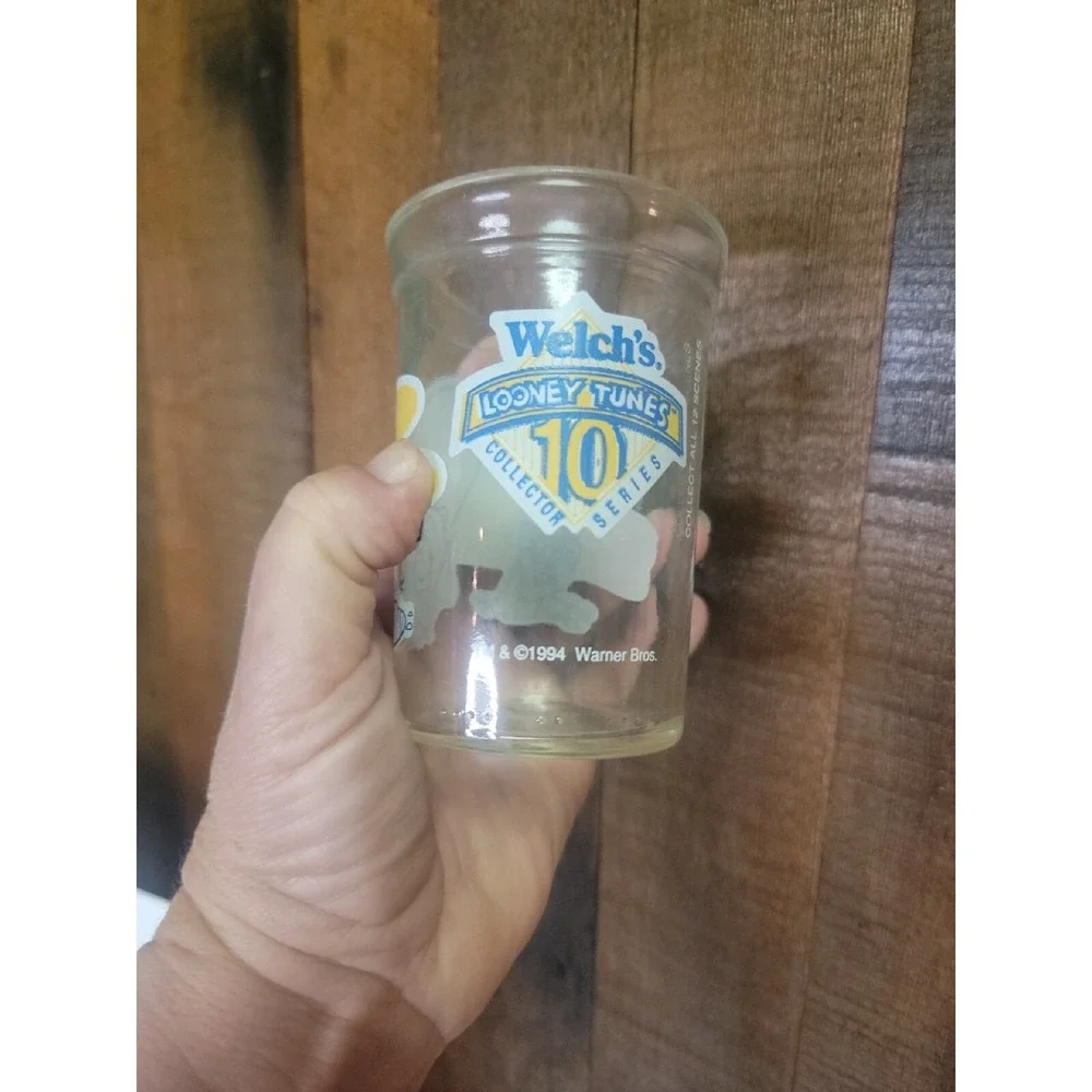 1994‎ Warner Brothers Looney Tunes Green Jelly Jar Bugs Bunny Yosemite Sam